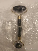 Rodillo masajeador Facial de Guasha Junta doble cabezas de remodelación de cara de elevación masajeador Natural Jade piedra cuello delgado herramienta de cuidado