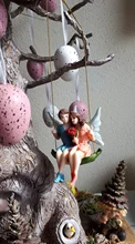 Couple Figurines Scene-Decoration Craft Swing Flower-Fairy Landscape-Pendant-Resin Romantic