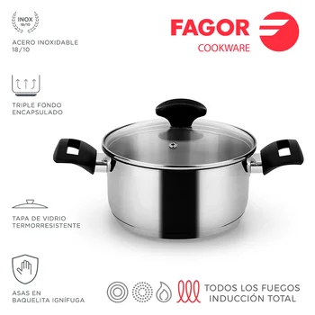 

Pan Pan ALAIA + lid Ø 24CM stainless steel 18/10 FAGOR