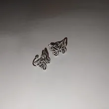 MENGJIQIAO-Clips de Metal con forma de mariposa para mujeres y niñas, joyería de oreja de cartílago falsa, sin Piercing