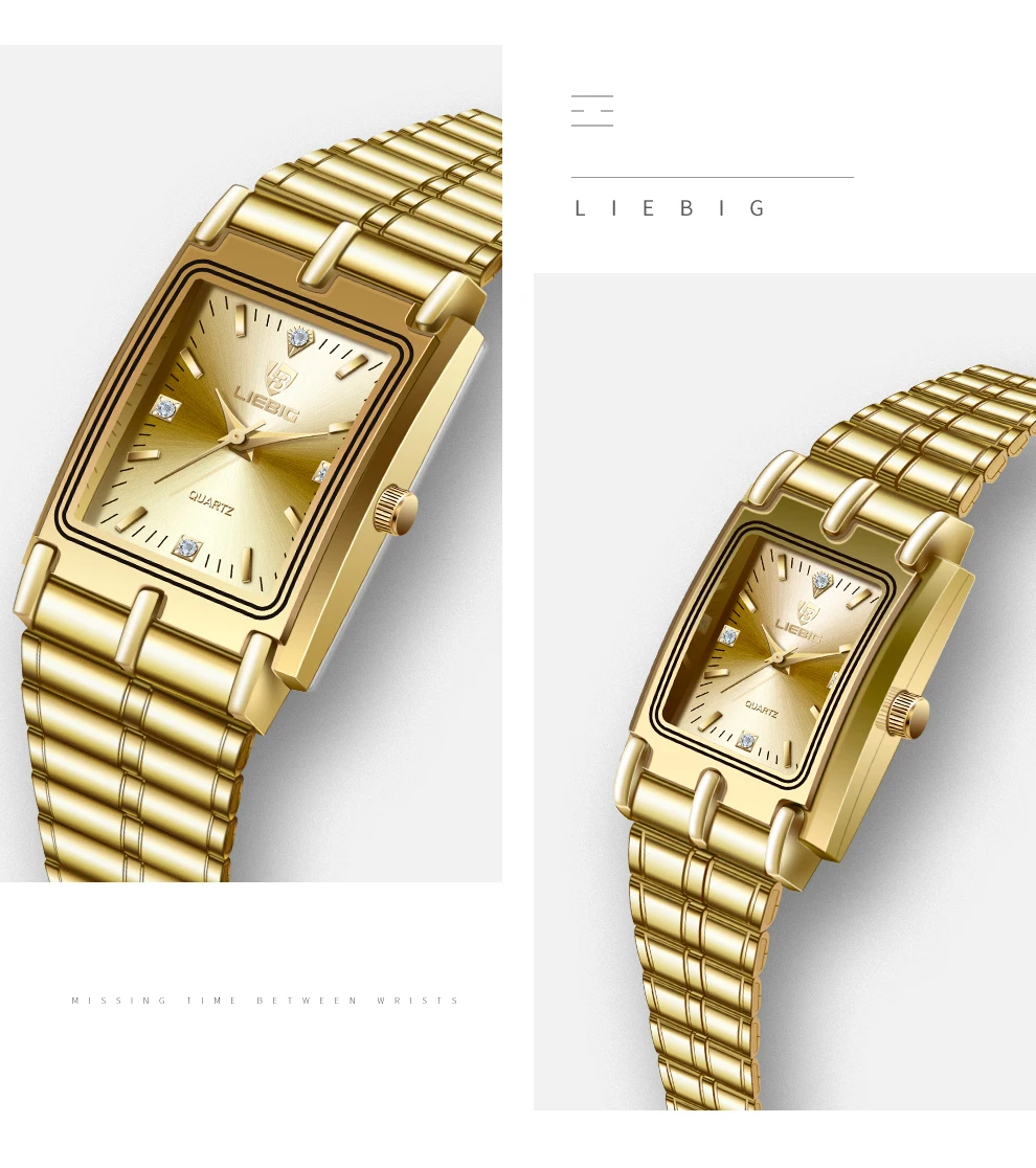 2021 Japan Luxury Golden Watch For Couple Fashion Quartz Watch For Lovers Men Women Watches relogio masculino L1018
