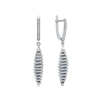 

Silver earrings with cubic zirconia sunlight sample 925