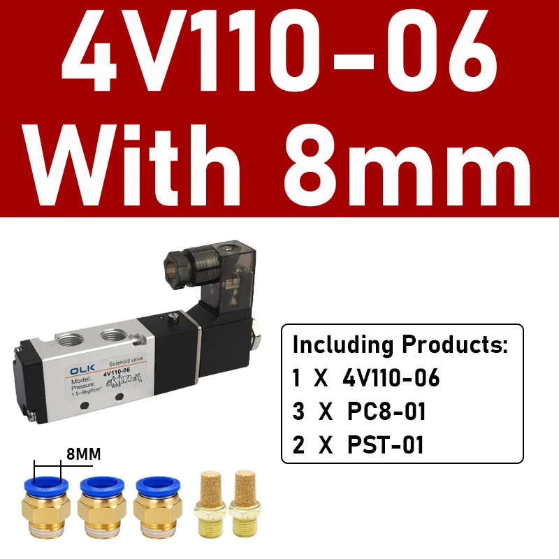 Valvola Pneumatica AirTac 5/2 Vie Bistabile 12V 3/8 – 1.5-8 Bar – Elettrovalvola 729389994976