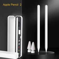 Apple pencil 2 2nd geração para ipad caneta de toque para ipad pro tablet para almofada mini almofada de ar com caneta nib e caixa de armazenamento caneta capa