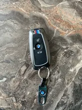 Aleación Galvanizada coche llave inteligente Fob caso de la cubierta de la piel para BMW Serie 3 4 5 320i 530i 550i F20 F21 F30 F31 F25 F01 F02 coche caso clave