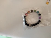 Pulsera con cuentas de piedra de Lava Natural para hombre y mujer, brazalete con cuentas de ojo de tigre de 7 Chakras, joyería de moda para Yoga