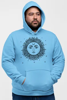 

Angemiel Wear Moon Tattoo Sun Blue Men 'S Hooded Sweatshirt