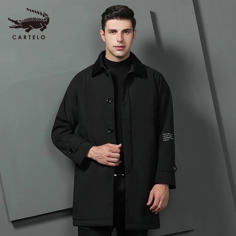 Men's Autumn Winter Cotton Jacket Trench Warm Cotton Jacket Cotton Selected Clothing for Men 9561 Cartelo Brand New 2019