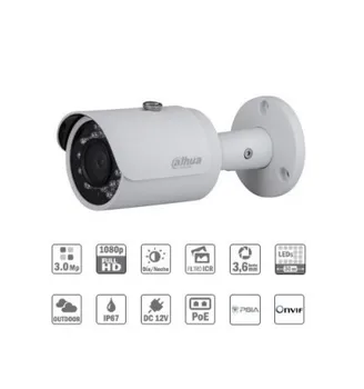 

Surveillance camera Tubular IP 4M DN 3D-NR IR30m 3.6mm IP67 PoE dahua