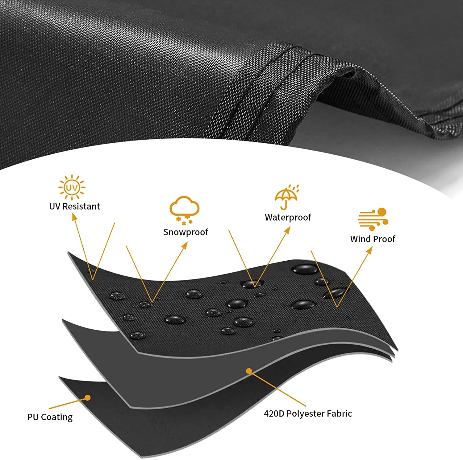 Outdoor Garden Furniture Covers for All Weathers 600D Oxford for Patio Rattan Table Chair Sofa Waterproof Dust 170 x 94x70cm 4