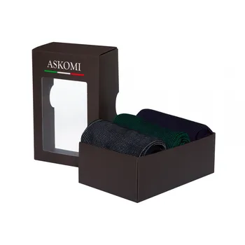 

Set of men's socks made of mercerized cotton, 3 pairs (askomi) mix