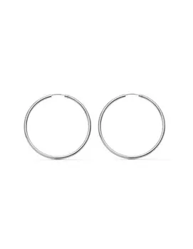 

Earrings Women Gold White Hoops smooth 30x1,5mm