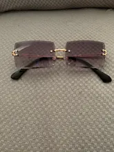 Viaje de moda de estilo sin montura anteojos para sol de Montañismo de moda pequeño rectángulo gafas de sol UV400 tonos para las mujeres de los hombres gafas
