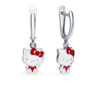 

Silver earrings with enamel sunlight sample 925