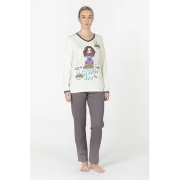 

Woman print pyjama- Contrast interlock