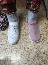 Zapatos de tobillo para mujer, mocasines planos, zapatillas brillantes de moda de cristal, zapatillas informales para mujer, Zapatos informales transpirables #45