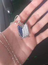 Colgante con diseño de animación de ataque al collar de titanio, cadena con diseño de alas de la libertad, de Metal, Unisex, para Cosplay, cuerpo de vigilancia, Erwin