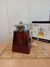 Glass Teapot Tea-Kettle INFUSER-FILTER Puer Flower Oolong Kung-Fu Heat-Resistant Stainless-Steel