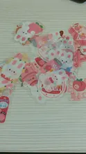 Lote de 40 pegatinas decorativas de oso conejo y Planeta, etiqueta de palo de Scrapbooking, diario, papelería, álbum, fiesta Kawaii, pegatina de perro