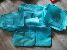 Viajes cubos de embalaje 6 unids/set moda impermeable de gran capacidad bolsos de organización de ropa de almacenamiento paquete hombres Weekender bolsa