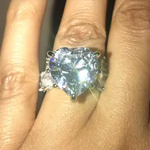 Sona-Conjunto de anillos de compromiso de Plata de Ley 925 y circonita cúbica de 8 quilates, para hombre y mujer, joyería Vintage para fiesta