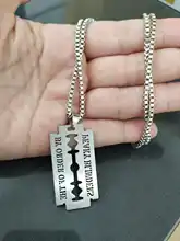 Hoja de afeitar collar joyas de película Peaky Blinders hoja colgantes y collares collar de acero inoxidable para Mujeres Hombres regalo