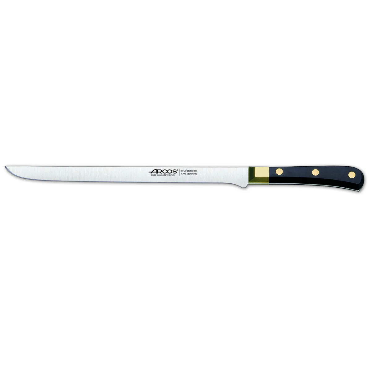 Knife Ham Arcos Regal 170600 stainless steel Nitrum and handle polioximetileno with sheet set 25 cm in case | Дом и сад