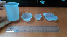 4Pcs Silicone Mixing Cups Measuring Cups 100ml 10ml DIY Resin Jewelry Tools Kit