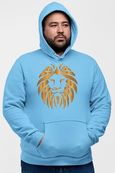 

Angemiel Wear Gold Filled Lion Blue Men 'S Hooded Sweatshirt