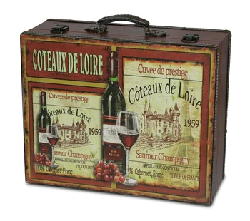 

Wooden Suitcase "Coteau de Loire", lined inside with Blacklight fabric