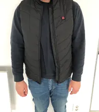 Chaleco calefactable de 9 plazas para hombre y mujer, chaqueta calefactora con Usb, ropa térmica, chaleco de caza, chaqueta calefactora de invierno, BlackS-6XL