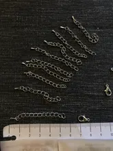 Extensión de cadena de cola de 70mm, cierres de langosta, conector para DIY, fabricación de joyas, accesorios, pulsera, collar, 10 Uds.