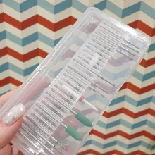 Caja de almacenamiento con ranuras de plástico para limas de uñas, accesorios de manicura con soporte transparente acrílico, 20 unidades