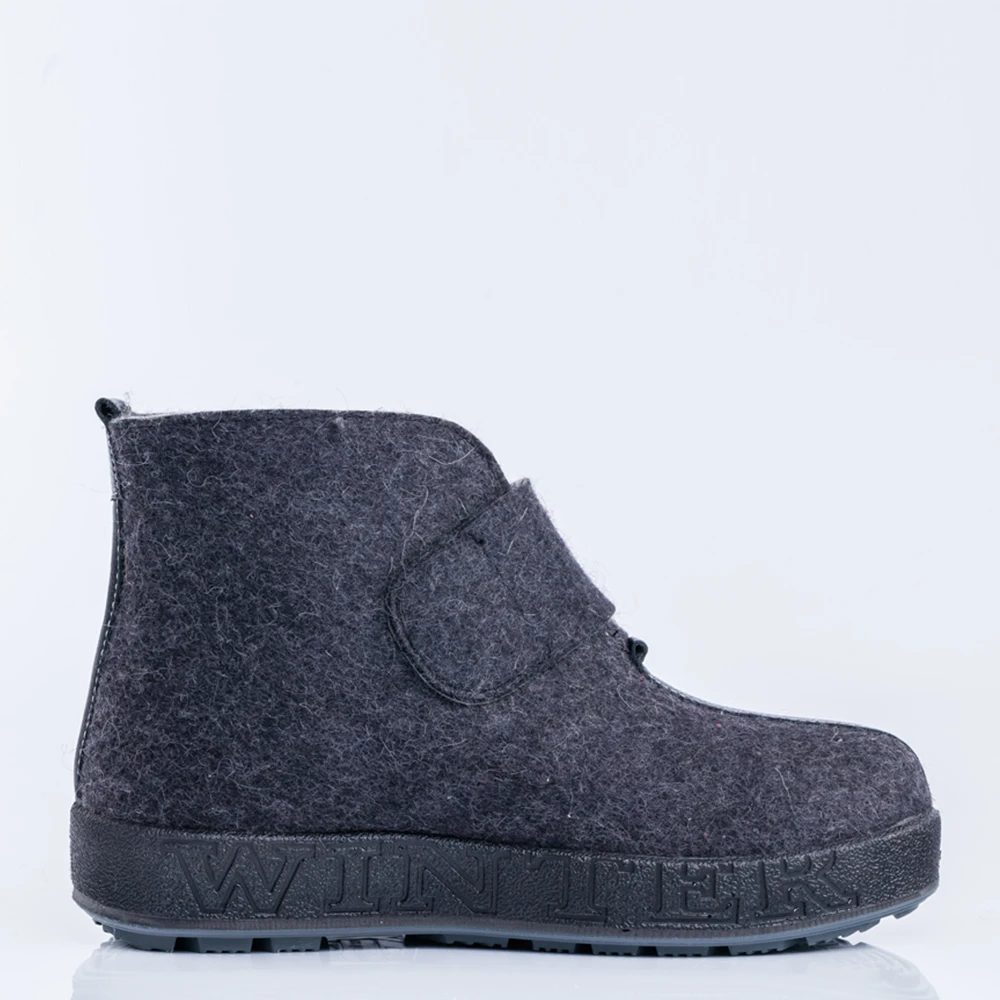 Felt boots Guslitskie Valenki men's Gray shortened