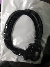 MKENDN-pulsera de supervivencia en forma de U para hombre y mujer, pulsera de cuerda de emergencia de rescate para acampada al aire libre, reloj deportivo con hebilla de acero inoxidable negro