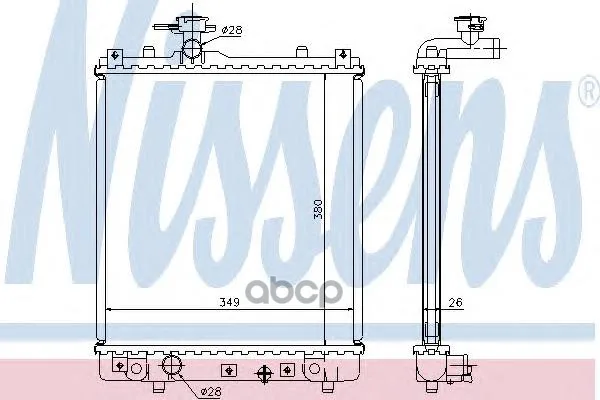 Радиатор Suzuki Ignis Ii/Wagon R 1.3/1.5 03- Nissens 63014a Nissens арт. 63014A