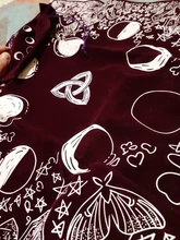 Mantel de Tarot de terciopelo con bolsa, adivinación de las fases de la Luna, paño de Altar para enamorados, envío directo