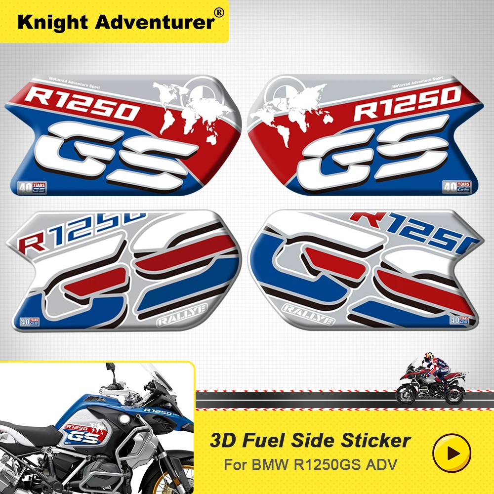 

For BMW R1200GS GS R1250GS 2019-2023 Adv Motorcycle Tank Traction Side Pad Gas Fuel Knee Grip reflective Sticker 3D Gel Decal