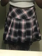 Faldas plisadas Y2K para mujer, faldas plisadas a rayas negras y rosas, Tank Cute Sweet Girls, falda para la escuela a cuadros con cordones, Mini guantes góticos, falda de encaje