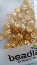 100-500 unids/lote 6-14MM de plata chapado en oro pétalo de La Flor final separador topes para cuentas encantos del grano tazas para la fabricación de la joyería