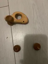 Juguete educativo Montessori de dibujos animados para bebé, coche de madera, juguete de haya, bloques de madera, mordedor