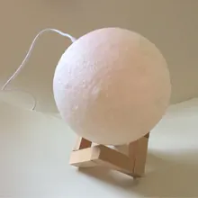 Night-Light Moon-Lamp Touch-Switch Bedroom-Decoration LED Birthday-Gift 3d-Print Rechargeable