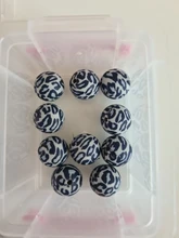 Cuentas de silicona con estampado de leopardo para mordedores de bebé, 10 Uds., 12/15/19mm, cuentas de dentición para teñir corbata, joyería, sin BPA, Clip para chupete