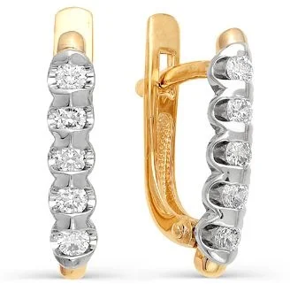 

Master brilliant earrings with 10 diamonds in red gold
