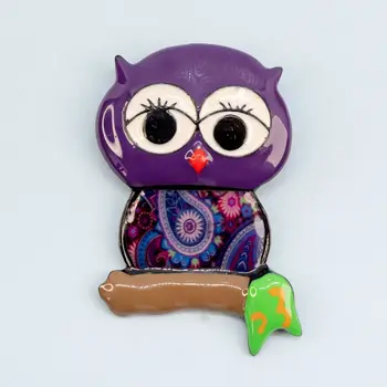 

Brooch jewelery owl on a branch (53501)
