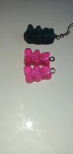 Mini abalorios de oso de goma de 22x11mm, 10 Uds., Color caramelo, para hacer aretes, colgantes, collares, joyería creativa DIY