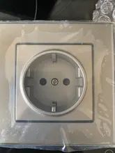 Interruptor táctil con Panel de cristal blanco, AC220V,1/2/3 entradas, 1 vía, para pared, EU/UK