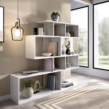 

Library shelf model LAU color white and cement