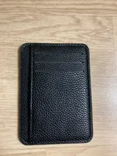 Rfid Cartera de hombre clásica Mini tarjetas de cuero de PU funda, soporte mujeres Banco tarjeta de identificación de crédito fundas de pasaporte Bolso pequeño bolso