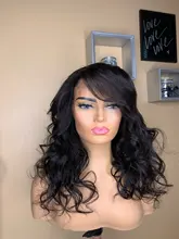 Tinashe-Peluca de cabello humano ondulado con encaje Frontal, peluca de cabello humano brasileño con cierre de 4x4 6x6, densidad del 250, 28 y 30 pulgadas
